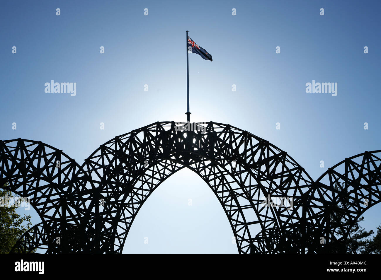 New Zealand Flag, Government Gardens, Rotorua, New Zealand Stock Photo ...