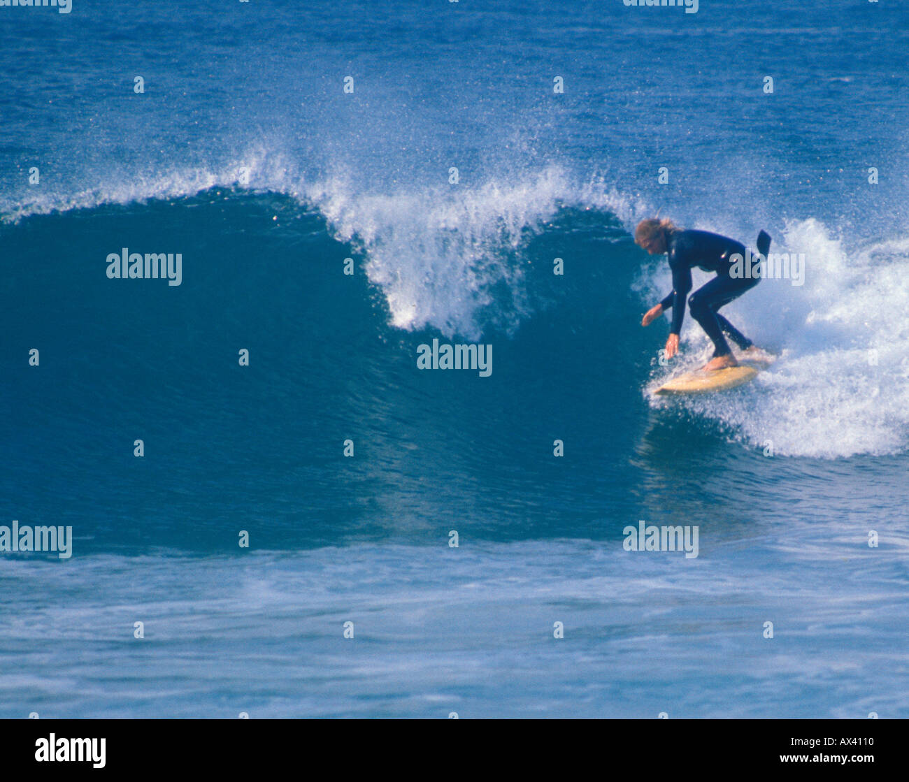 surfer riding wave in Florida Stock Photo