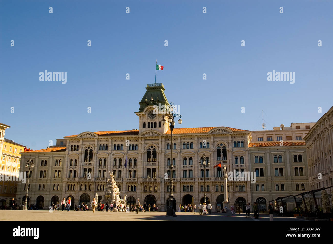 Piazza Unità d'Italia in Trieste Stock Photo