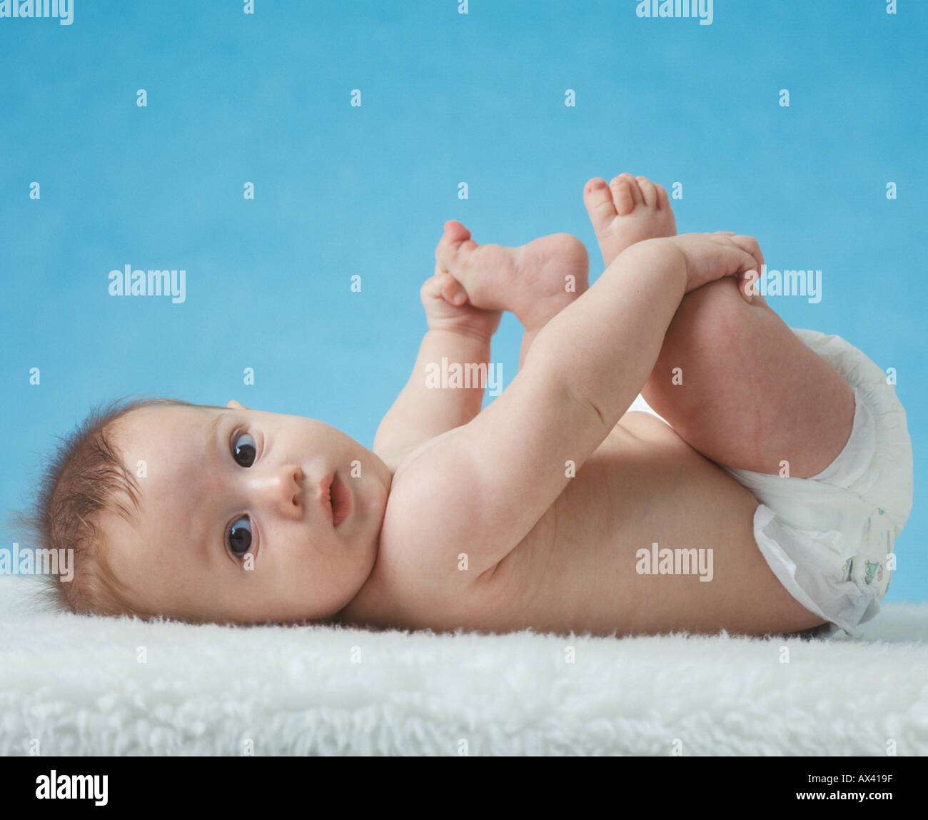 baby resting blanket Stock Photo