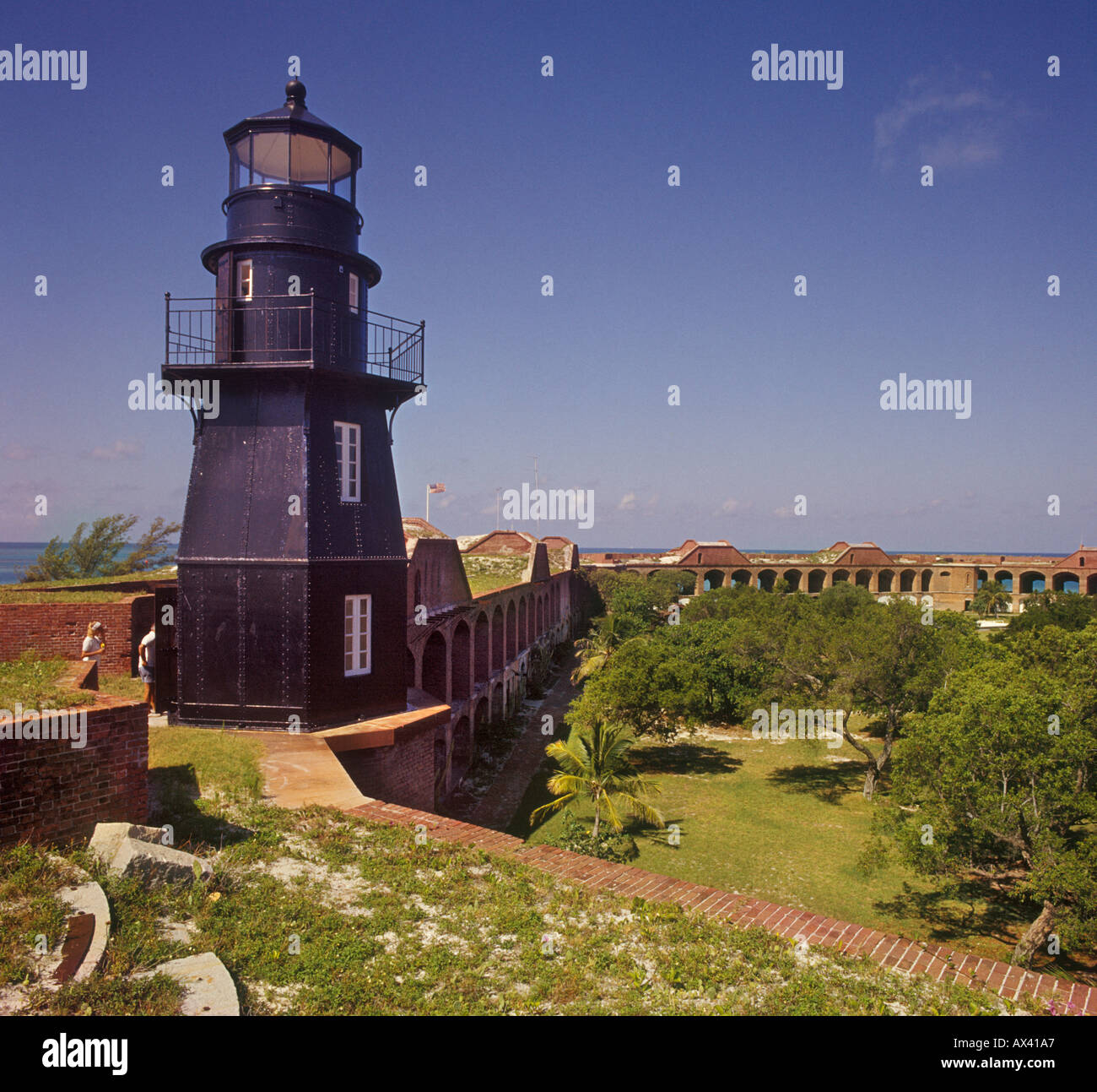 Fort Jefferson National Monument in Dry Tortugas near Florida coast Stock Photo