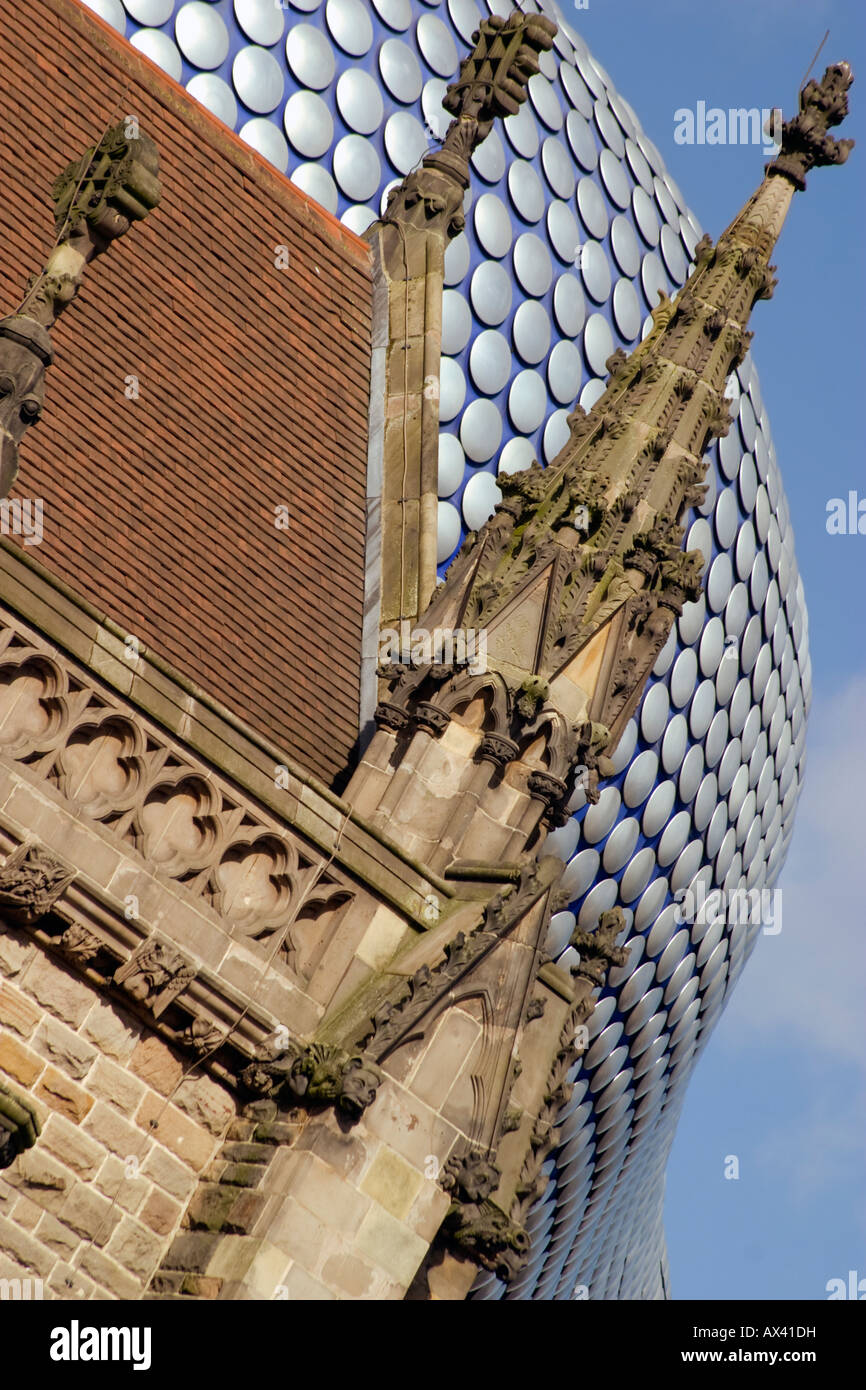 Contrasting Architecture In Birmingham City Centre Stock Photo