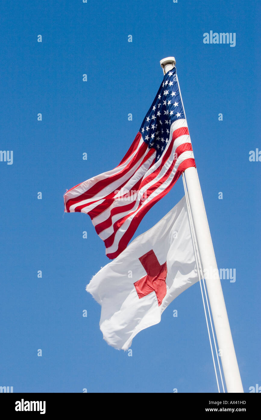 Flags flying National Seashore Park Padre Island Corpus Christi Texas