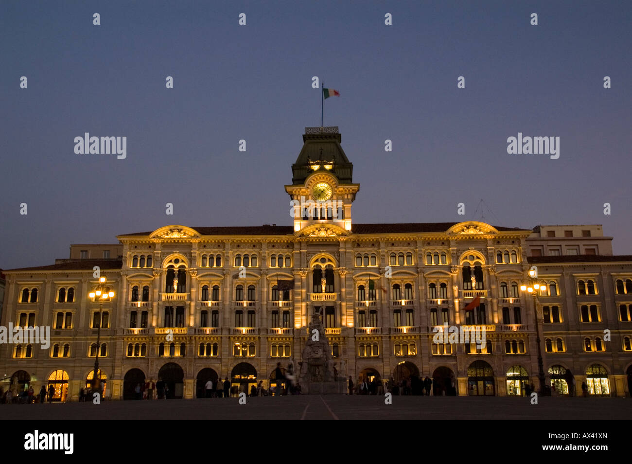 Piazza Unità d'Italia in Trieste Stock Photo