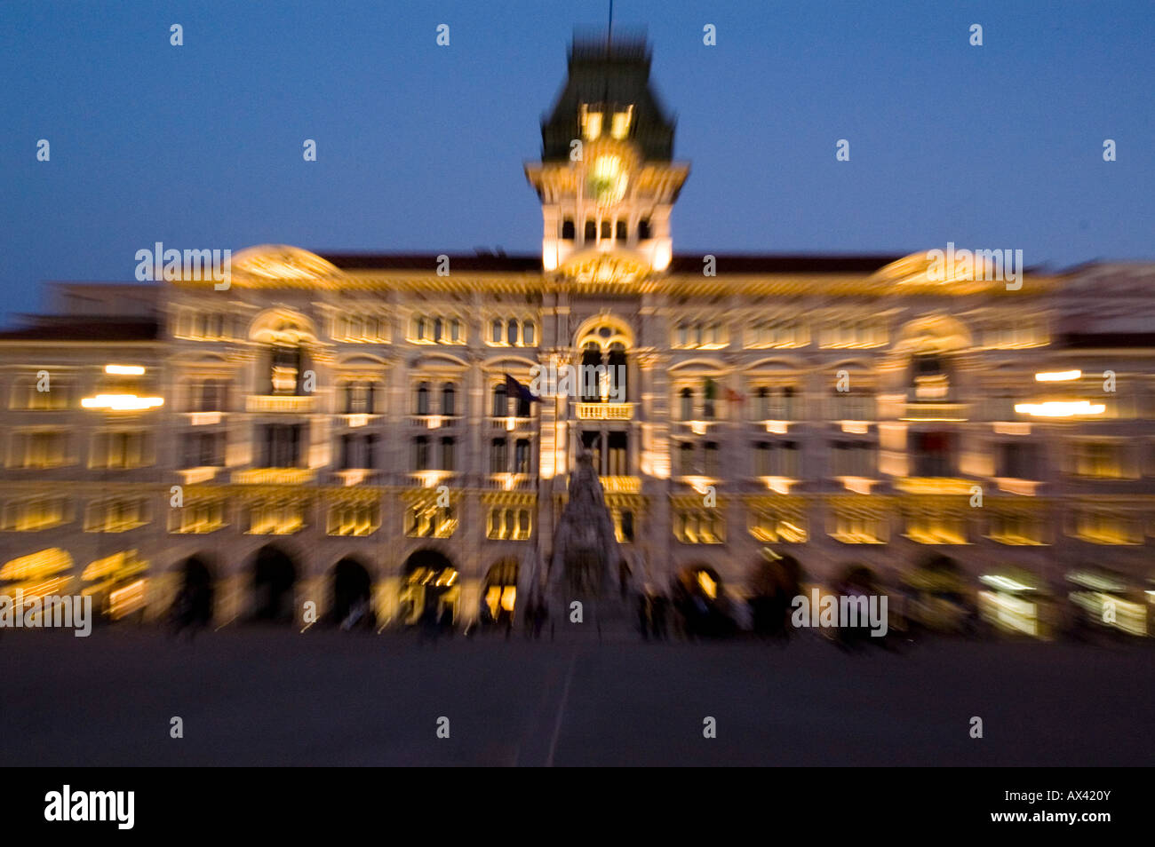 Piazza Unità d'Italia in Trieste Stock Photo