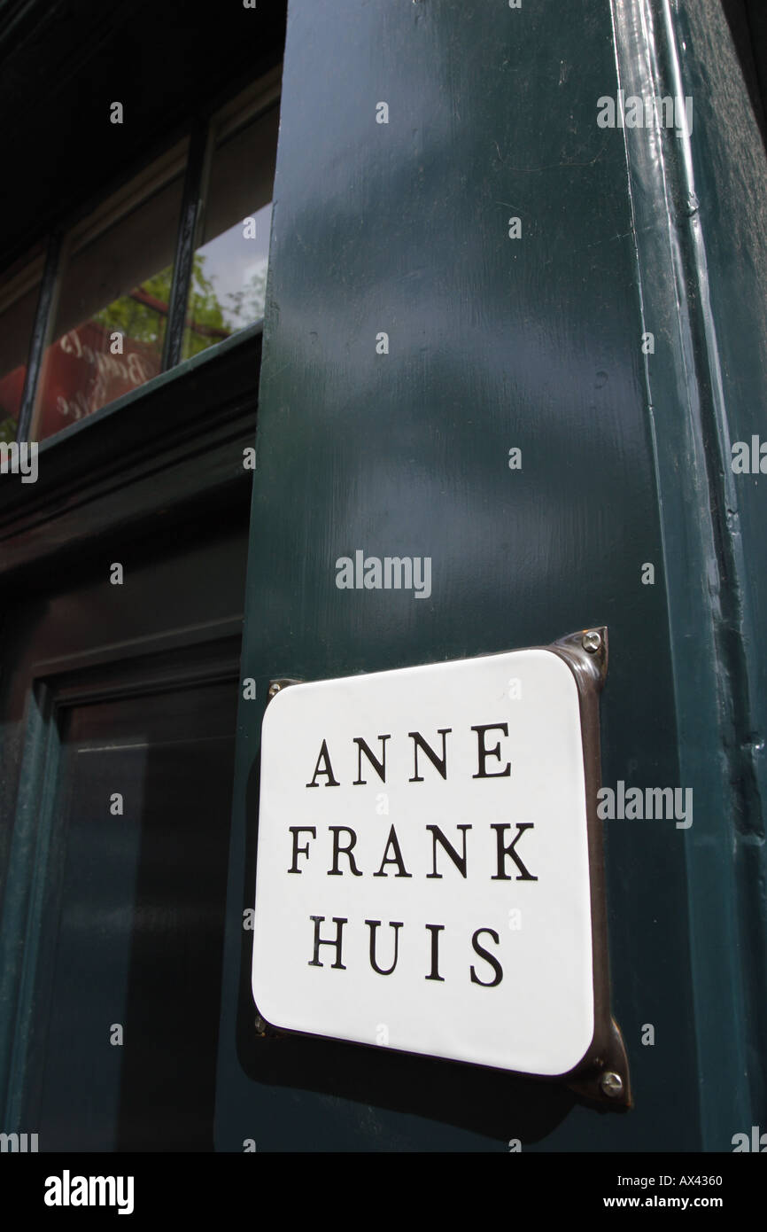 Anne Frank House Amsterdam Holland Netherlands showing the entrance to the Anne Frank House at