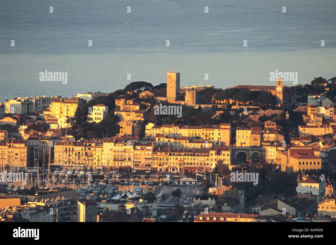 Cannes Le Suquet from above Alpes-MAritimes 06 cote d'azur French Riviera Paca France Europe Stock Photo