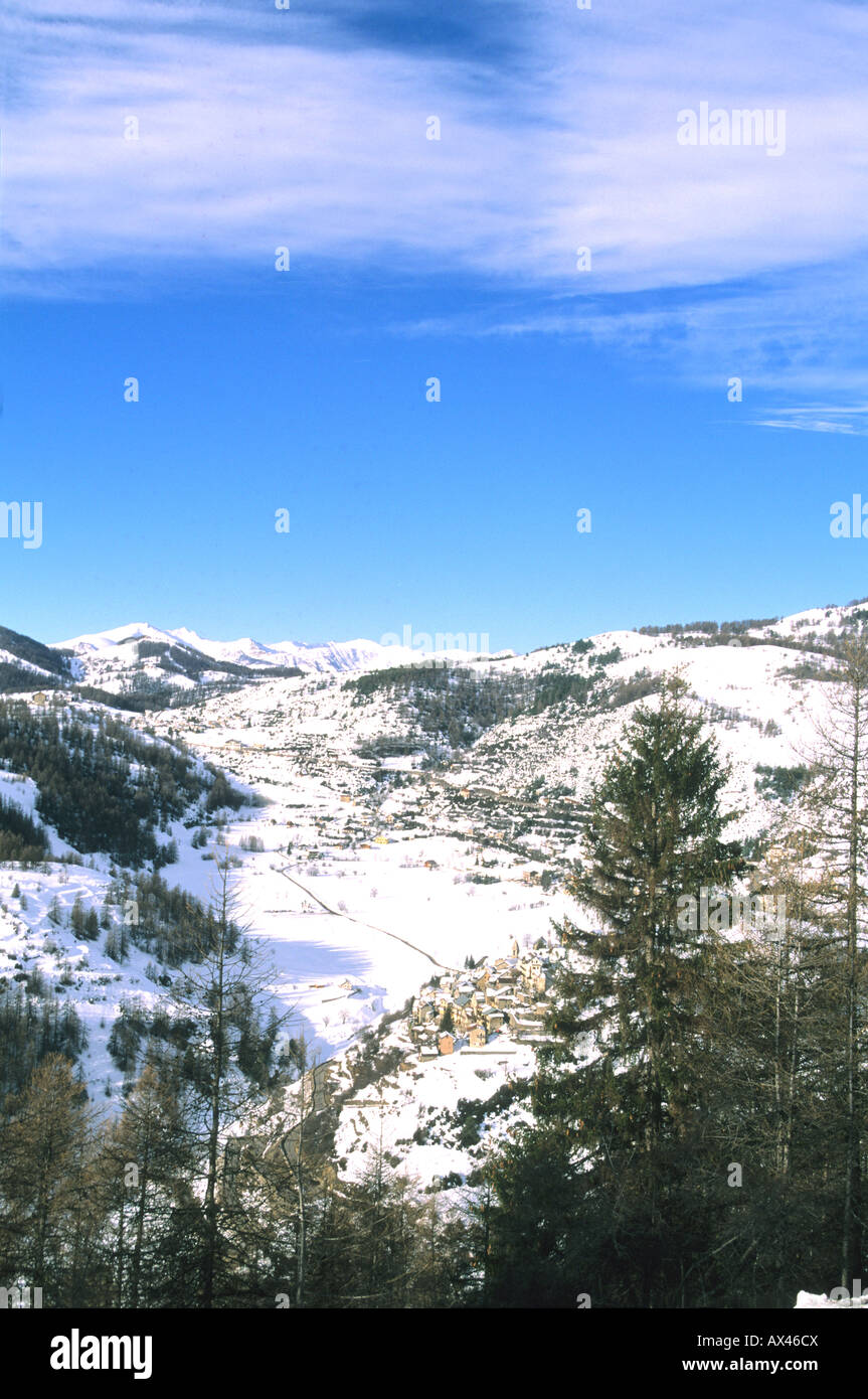 The pretty village of Beuil Alpes-MAritimes 06 Mercantour Paca France Europe Stock Photo