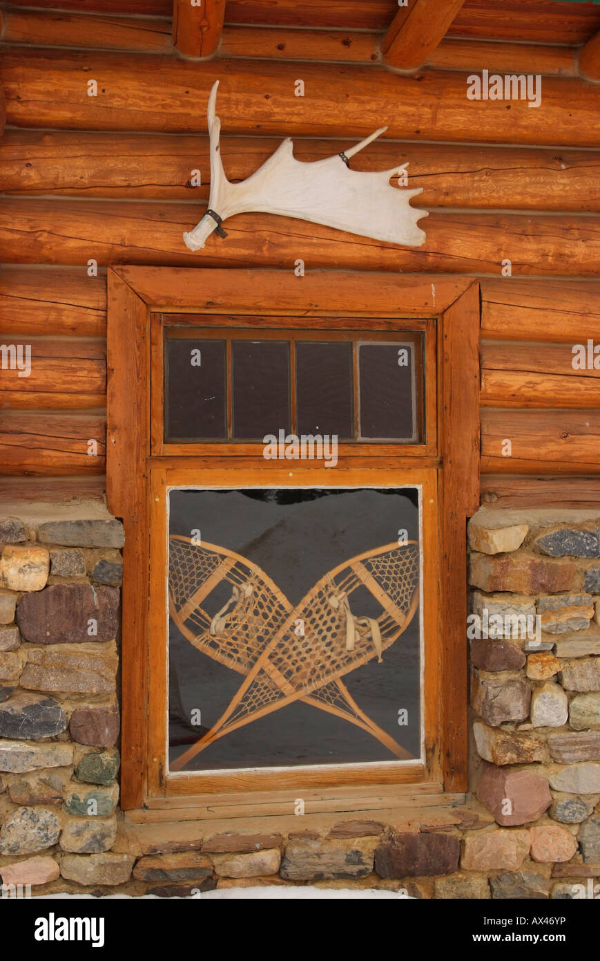 CANADA Alberta Banff Banff National Park Num Ti Jah Lodge on Bow Lake Stock Photo