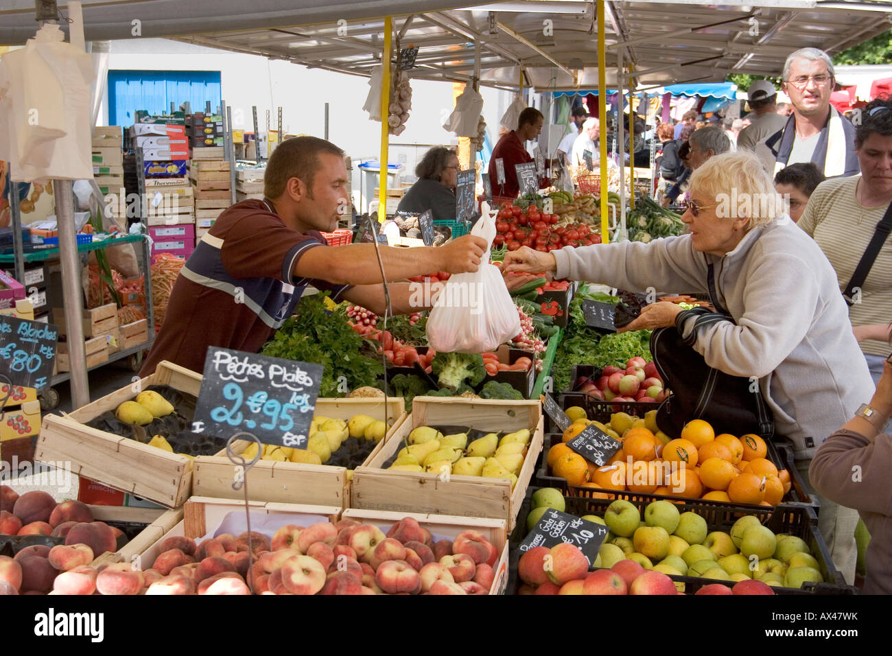 Fruit and Veg market stall in France Stock Photo Alamy