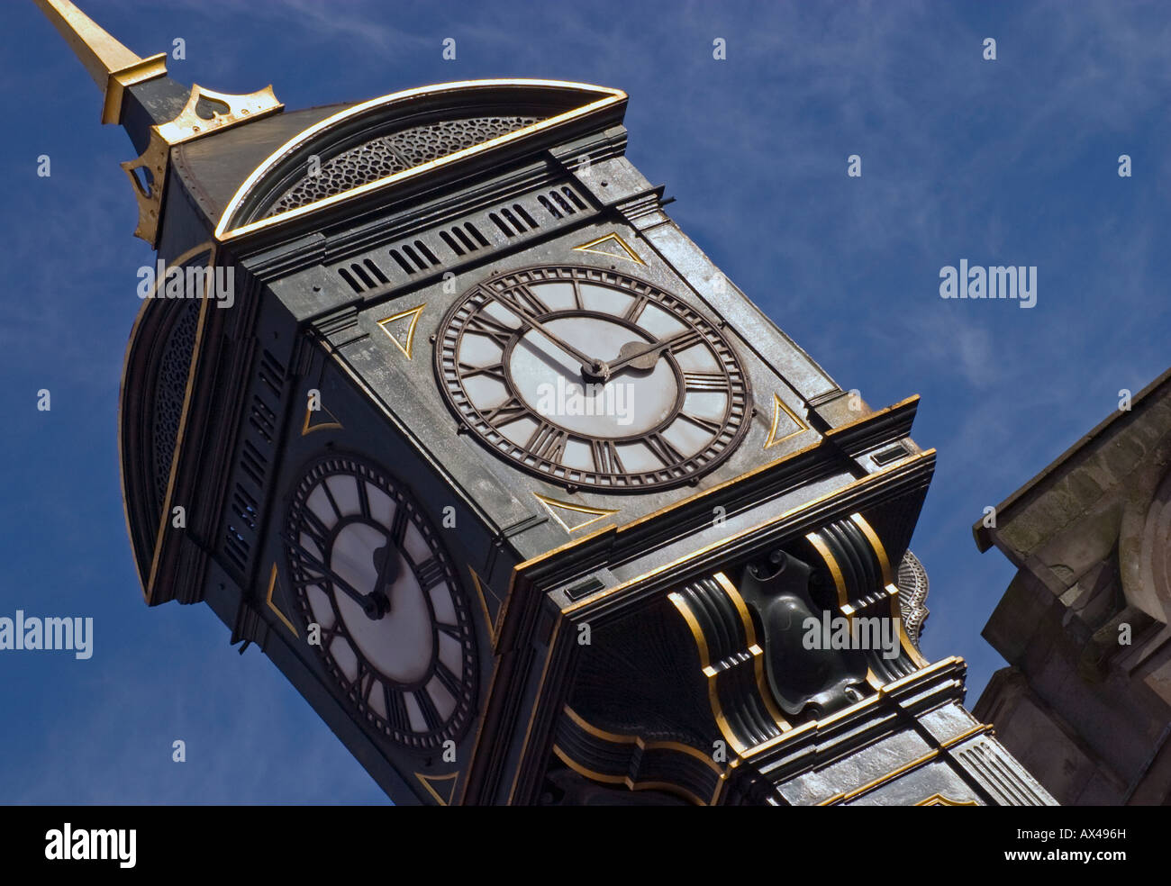 Ornate Clock In Birmingham's Jewellery Quarter Stock Photo Alamy