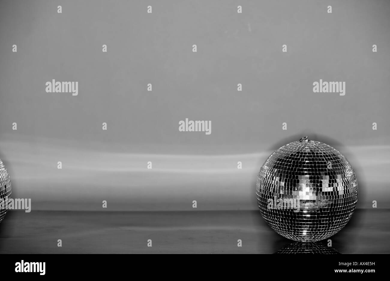 disco ball on gray background Stock Photo