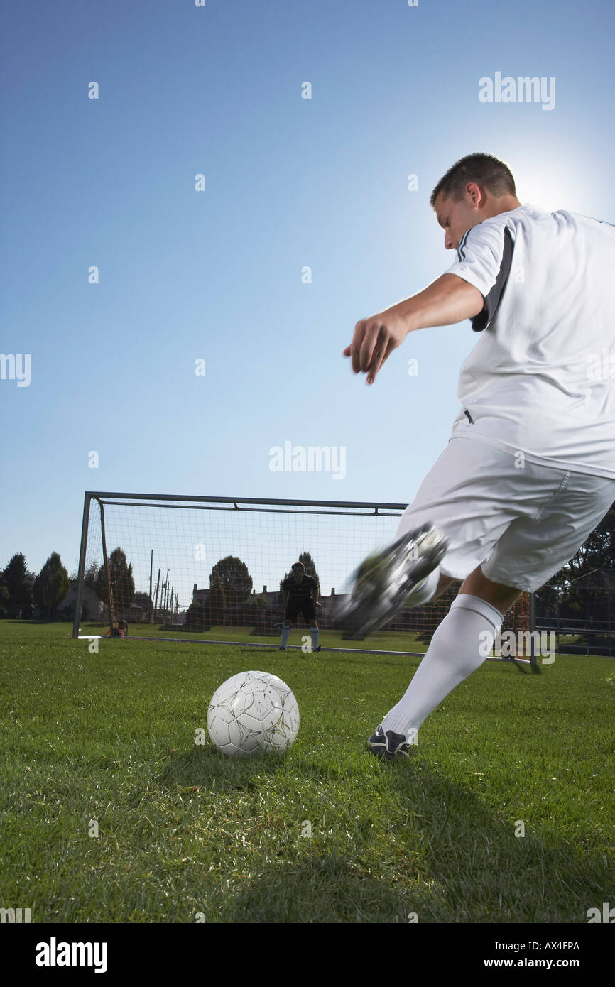 Man Playing Soccer Stock Photo - Alamy
