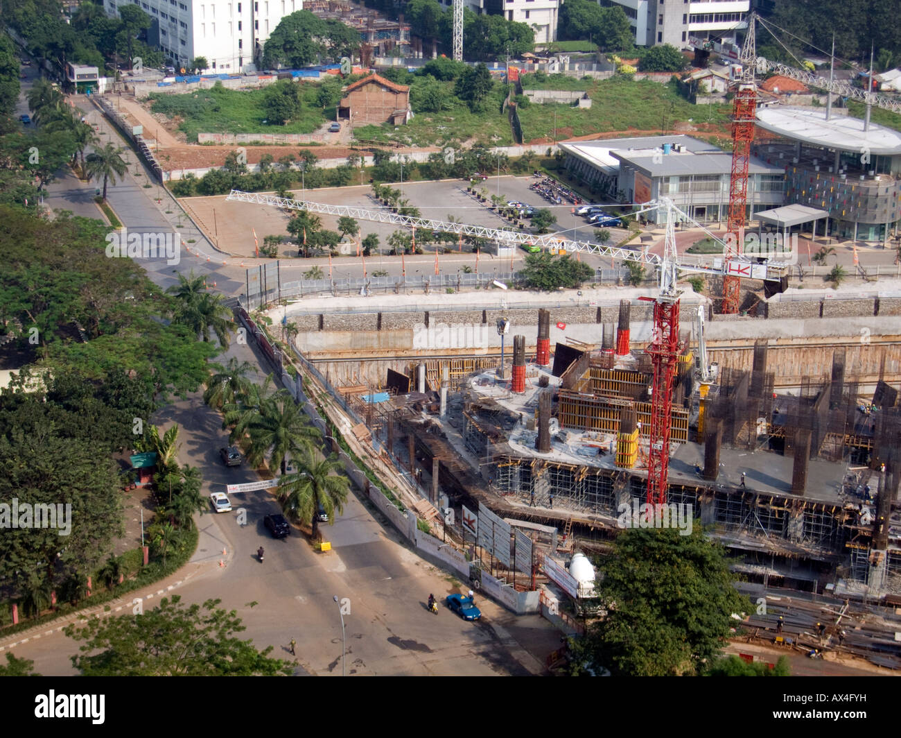 Construction site, Kuningan, Jakarta, Indonesia, South East Asia Stock