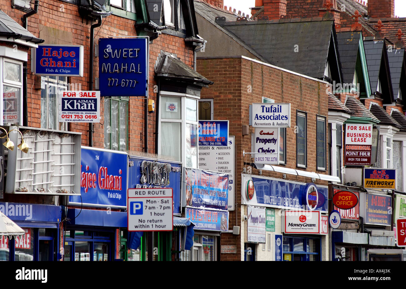 Stratford Road, Sparkhill, Birmingham, West Midlands, England, UK Stock