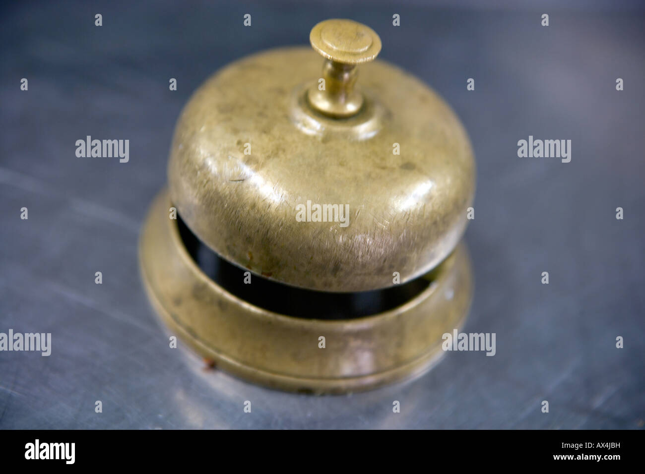 a bell at the table Stock Photo