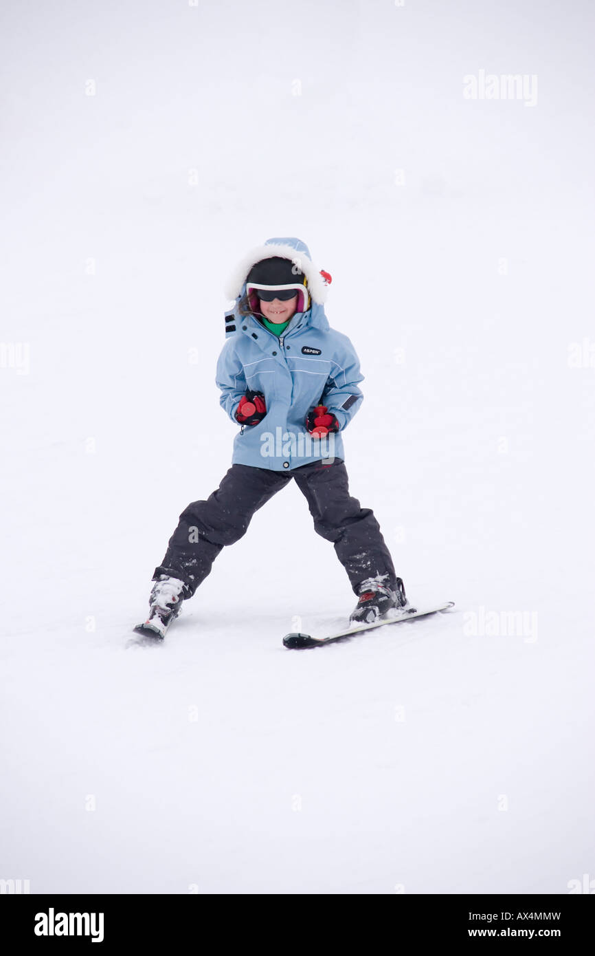 Kid at Ski School Passo del Tonale Stock Photo