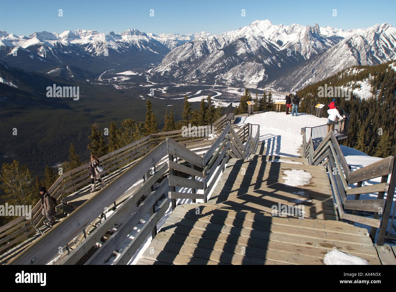CANADA Alberta Banff Banff National Park view from Sanson s Peak Boardwalk Stock Photo