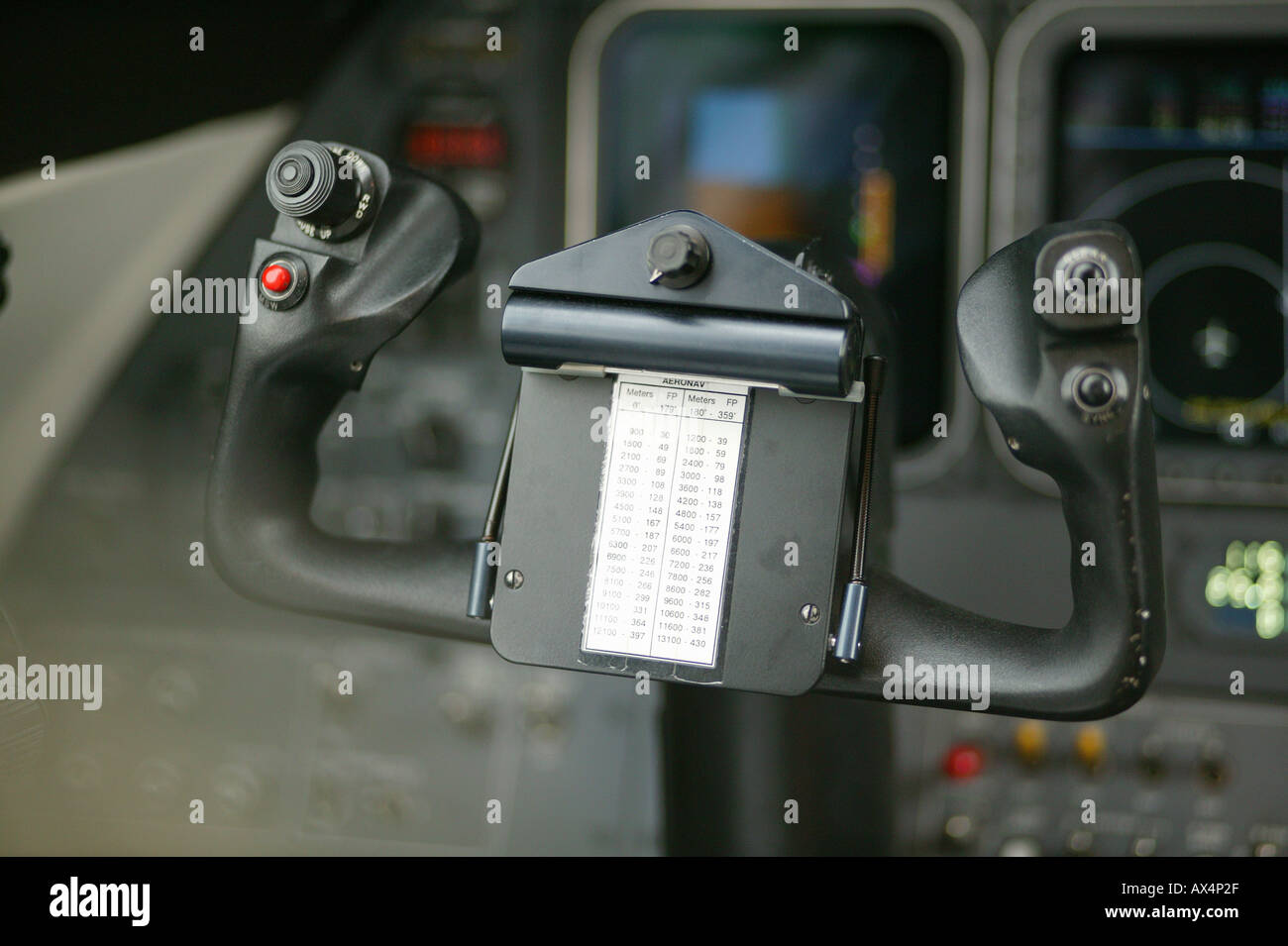 Airplane cockpit Stock Photo