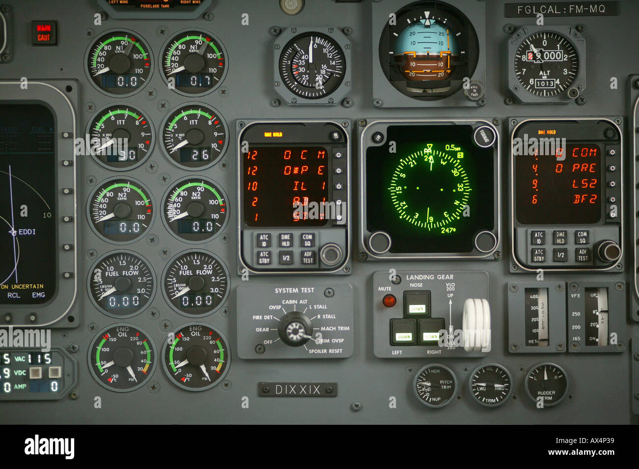 Airplane cockpit Stock Photo