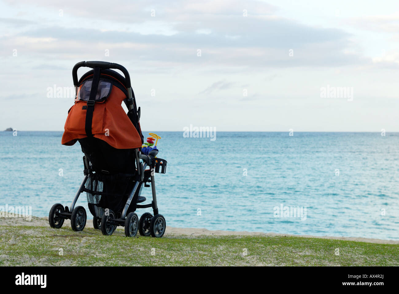 Baby stroller at the beach Stock Photo - Alamy
