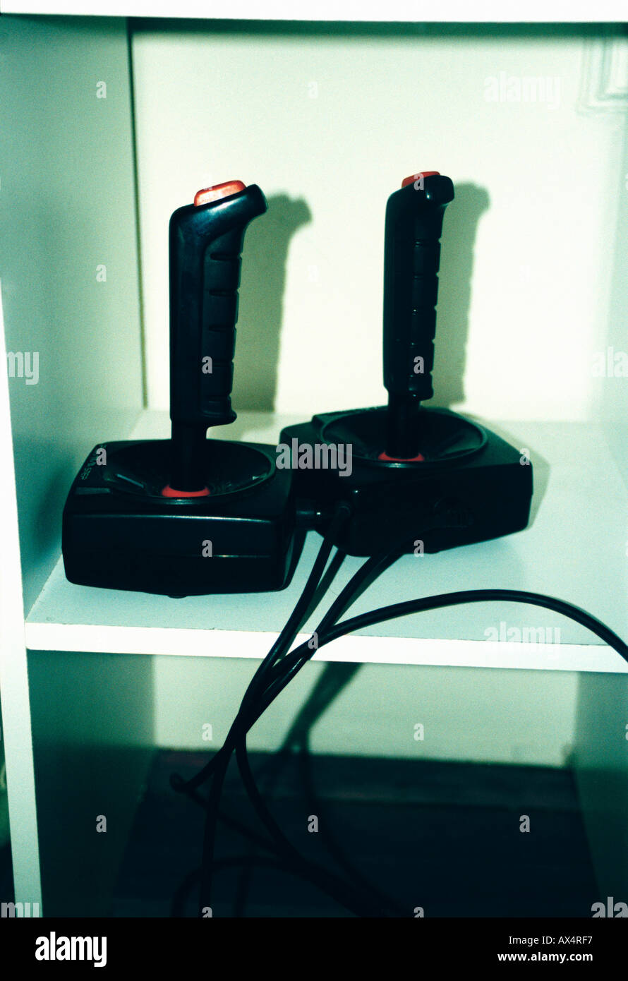 Black retro joystick two hi-res stock photography and images - Alamy