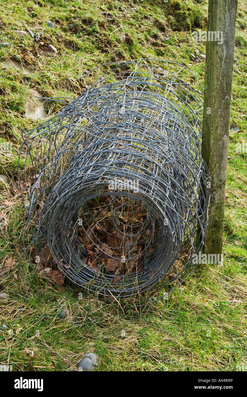 A roll of wire fencing, UK Stock Photo Alamy