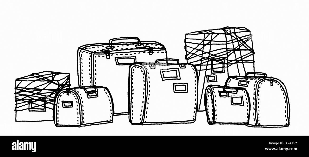 Suitcases and boxes Stock Photo Alamy