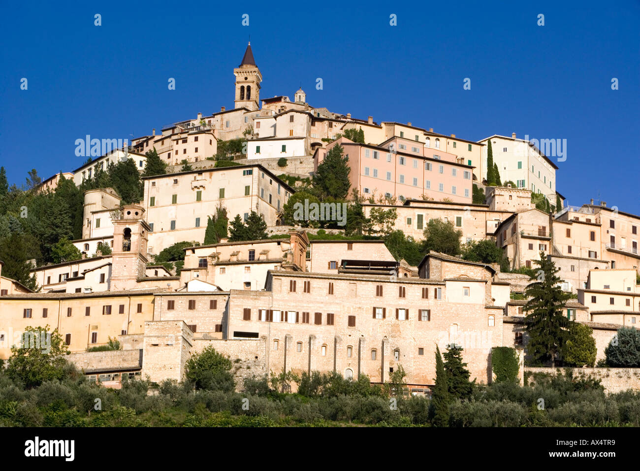 The hilltop town of Trevi Umbria Italy Stock Photo - Alamy