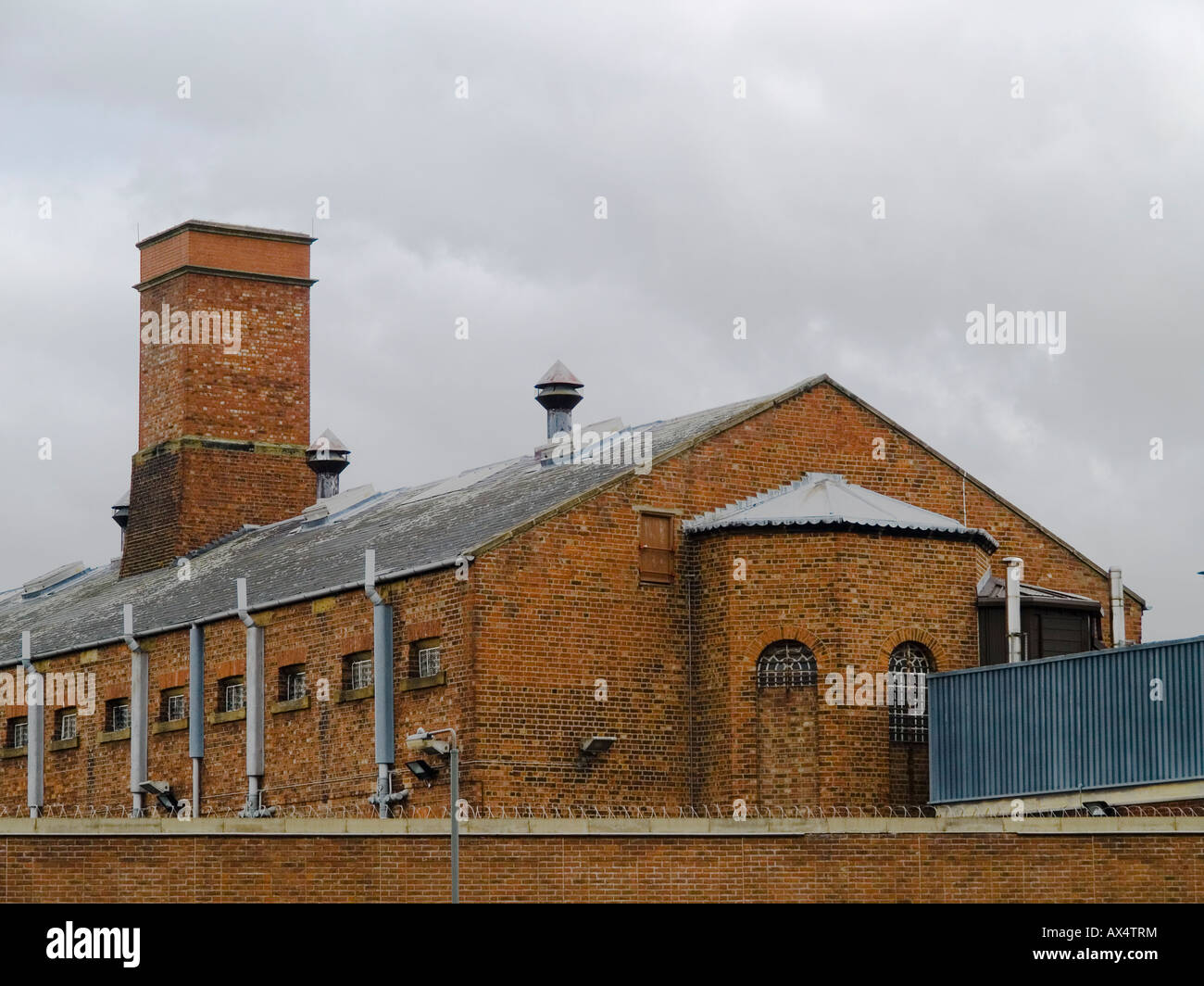 Roof detail of Northallerton prison a YOI or young offender institution in the town centre Stock Photo