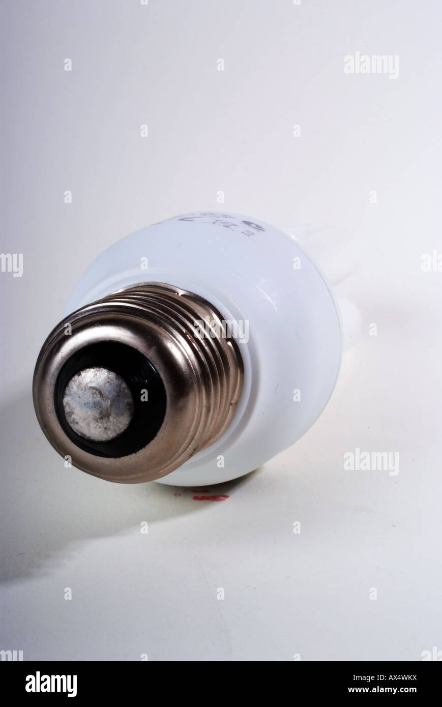 Electric Bulb Energy Saving Energiesparlampe Stock Photo