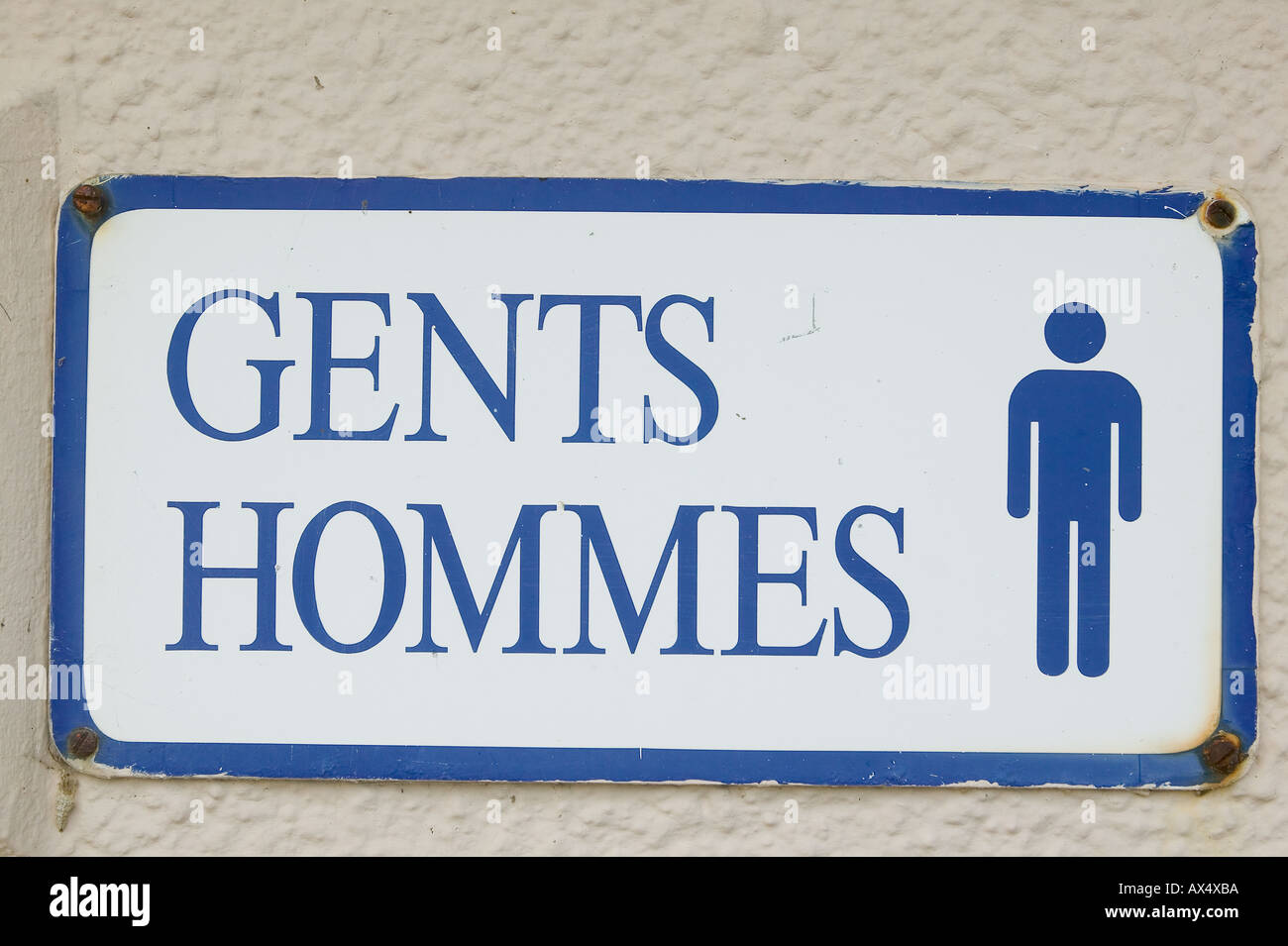 Gents toilet sign Stock Photo Alamy