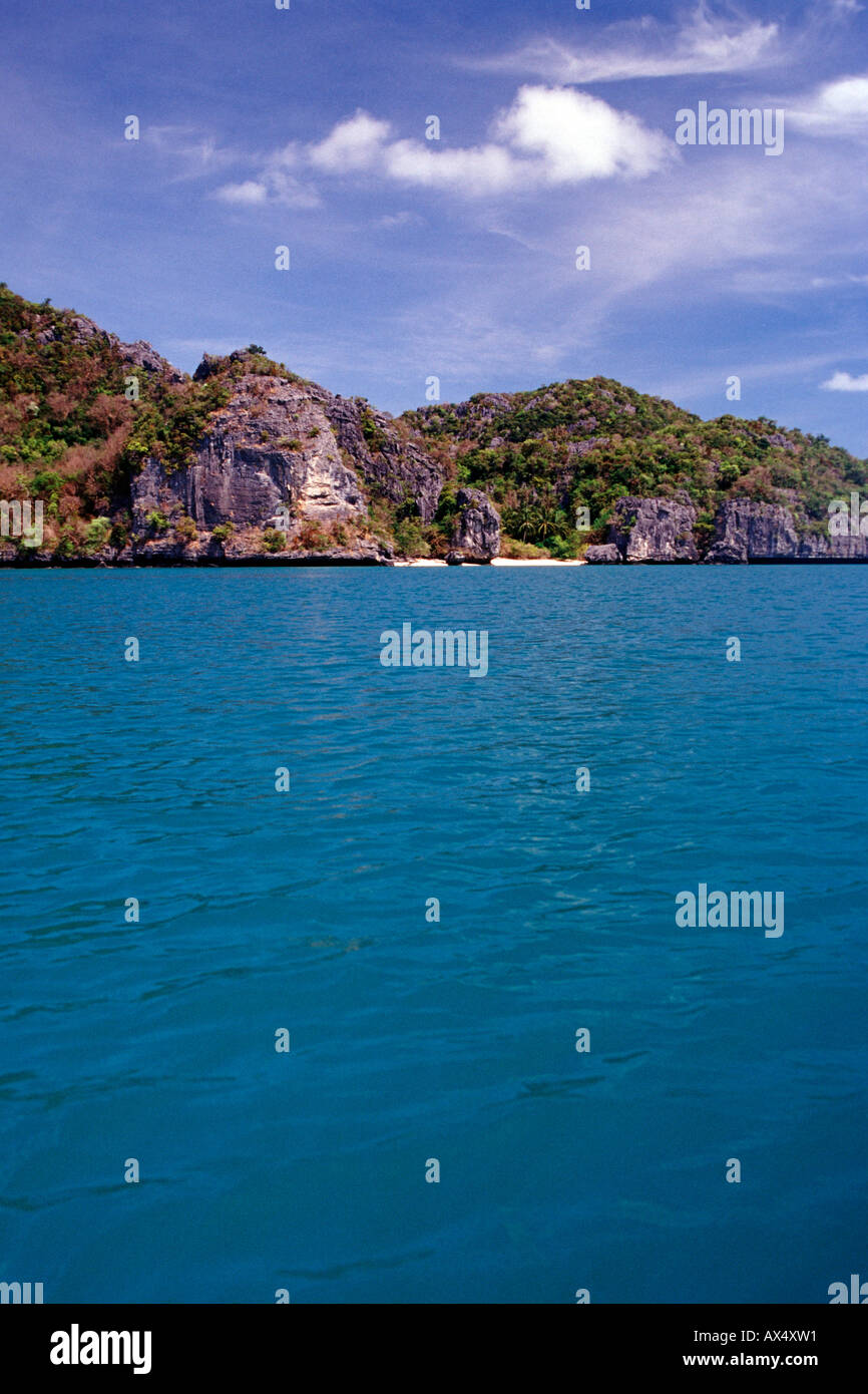 Islands of the Ang Thong National Marine Park off the coast of Ko Samui in Thailand. Stock Photo
