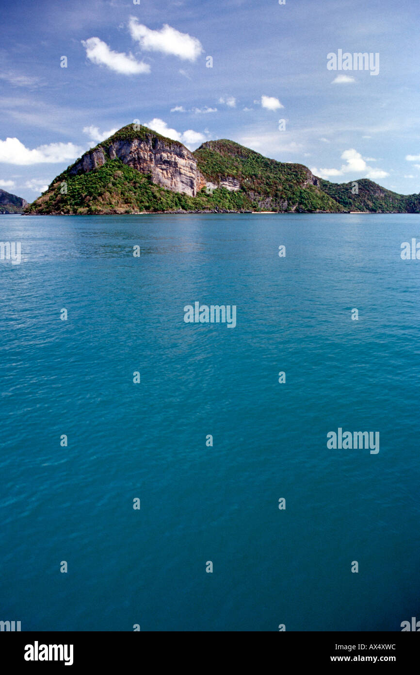 Islands of the Ang Thong National Marine Park off the coast of Ko Samui in Thailand. Stock Photo