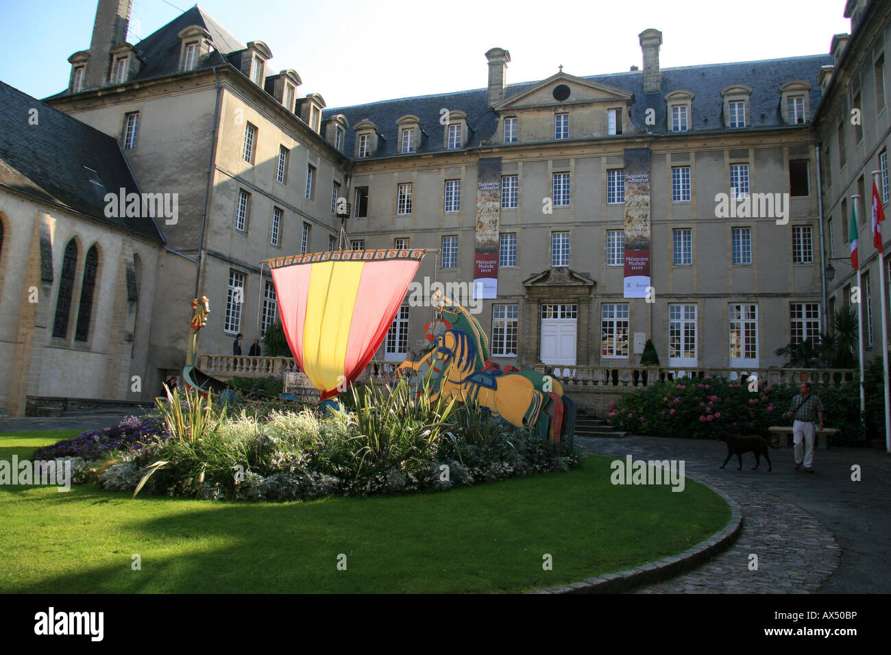 Musee de la Tapisserie de Bayeux, home to the Bayeux Tapestry, Bayeux, Normandy. Stock Photo