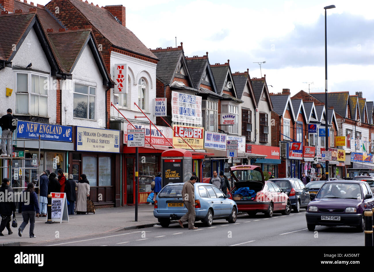 Stratford Road, Sparkhill, Birmingham, West Midlands, England, UK Stock