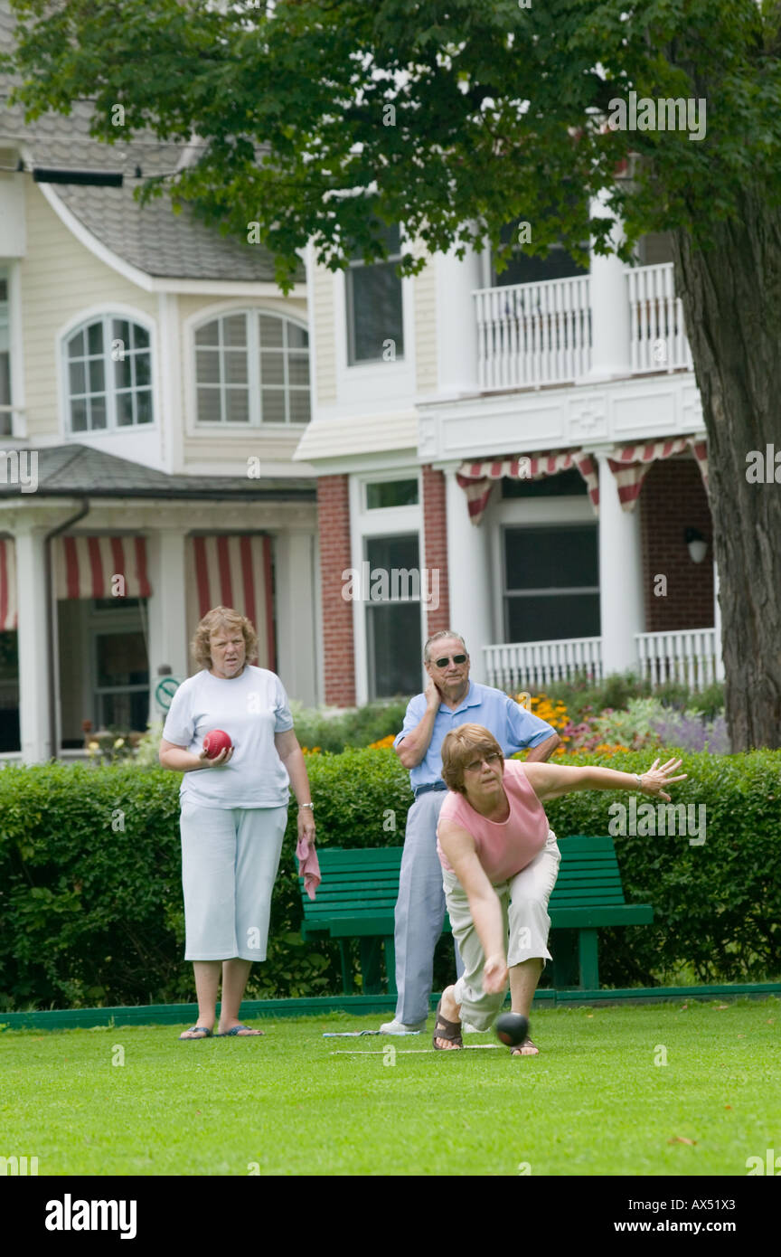 English lawn bowling at Chautauqua Institution Lake Chautauqua New York