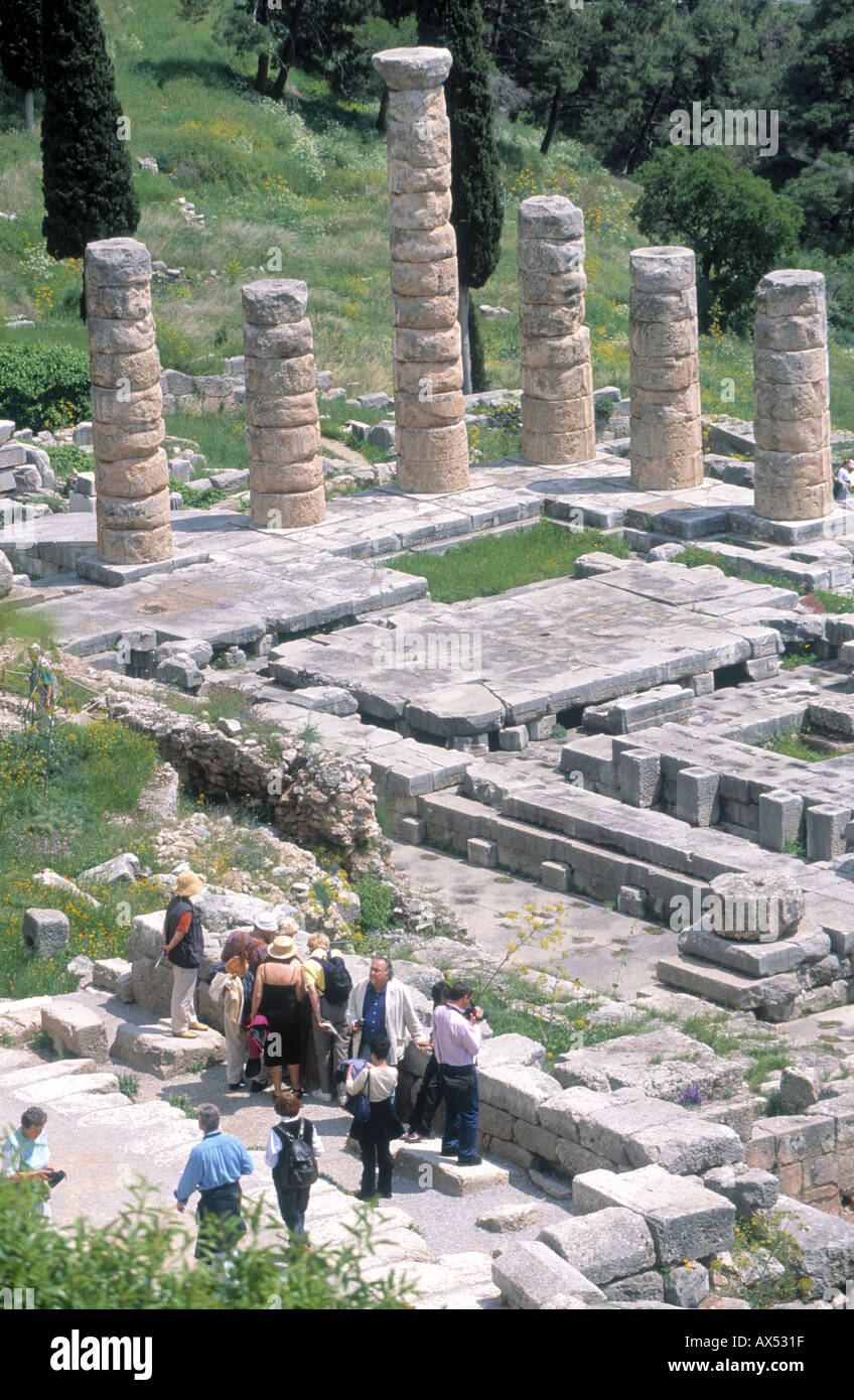 temple of Apollo Delphi Athens Greece Stock Photo