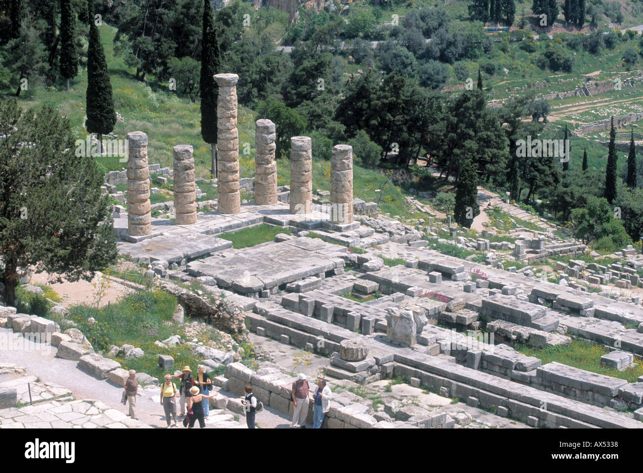 temple of Apollo Delphi Athens Greece Stock Photo