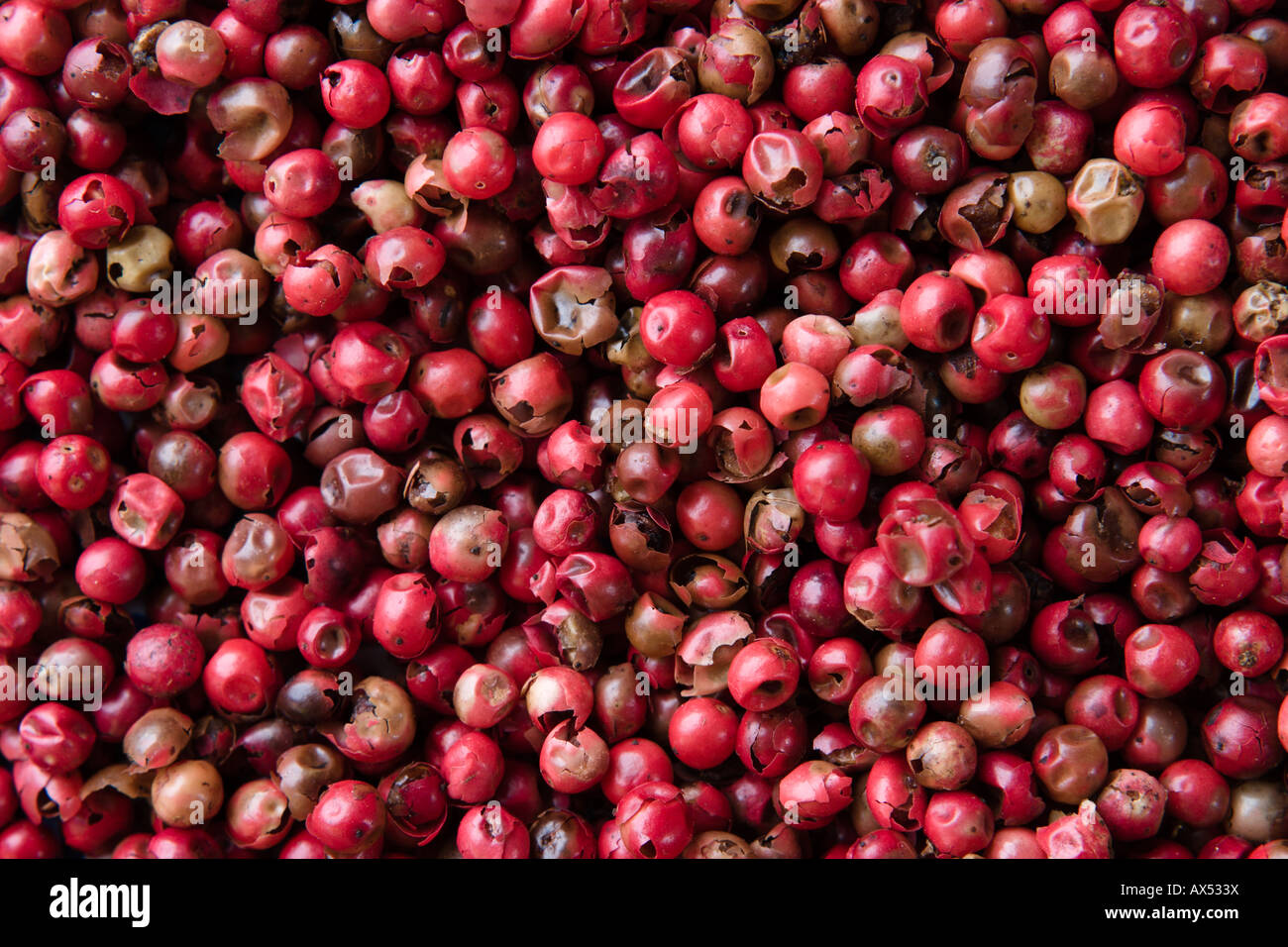 Red Peppercorns Stock Photo