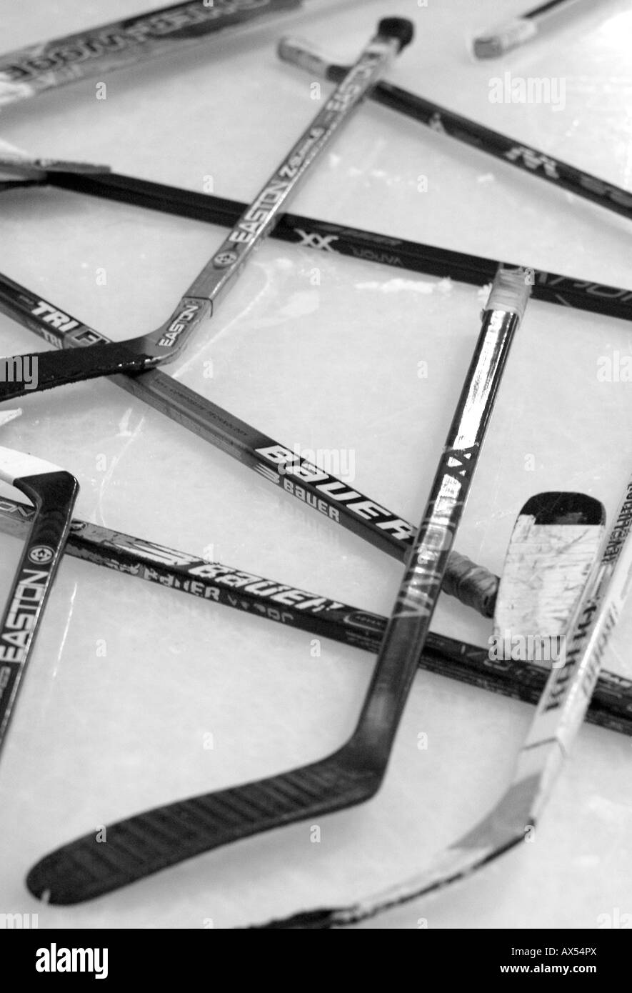Hockey sticks Black and White Stock Photos & Images Alamy