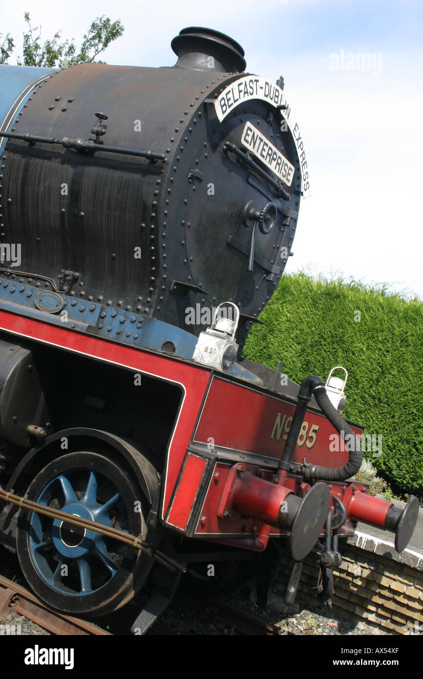 old steam train engine at Whitehead station, County Antrim