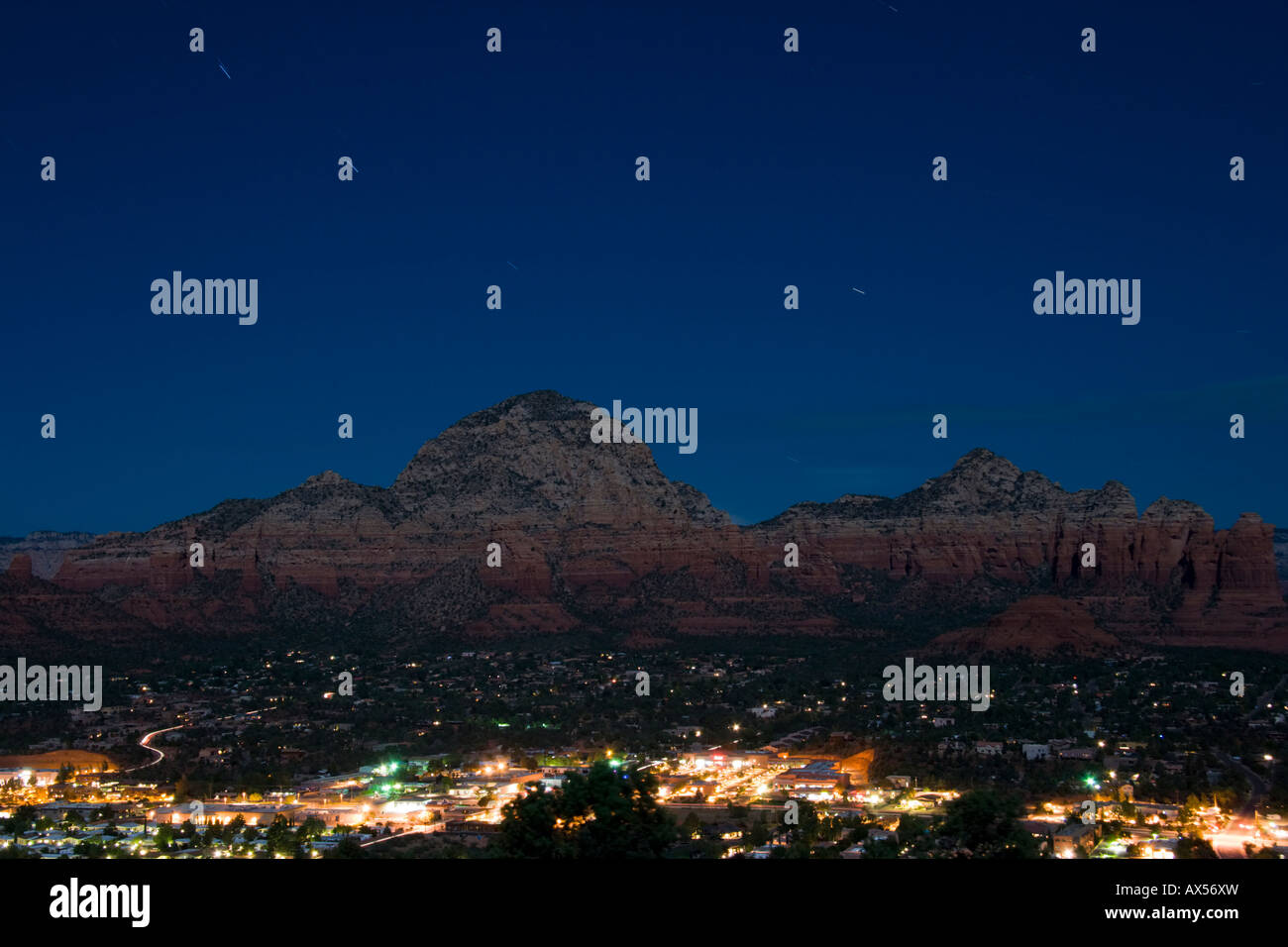 Sedona Arizona at night Stock Photo Alamy