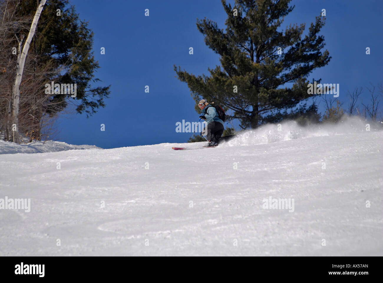 Telemark skier, Le Massif Ski Resort, region of Charlevoix, Canada