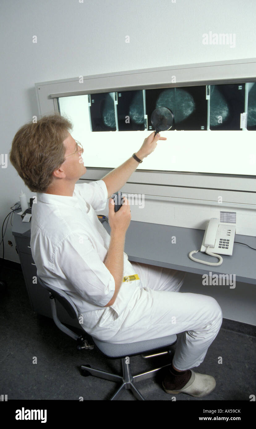 Radiologist checking results Stock Photo