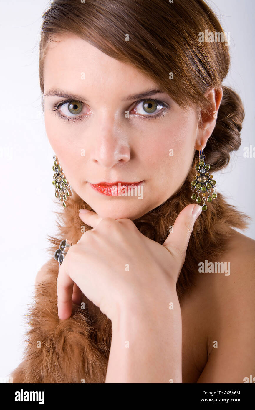 Portrait of a young feminine woman Stock Photo