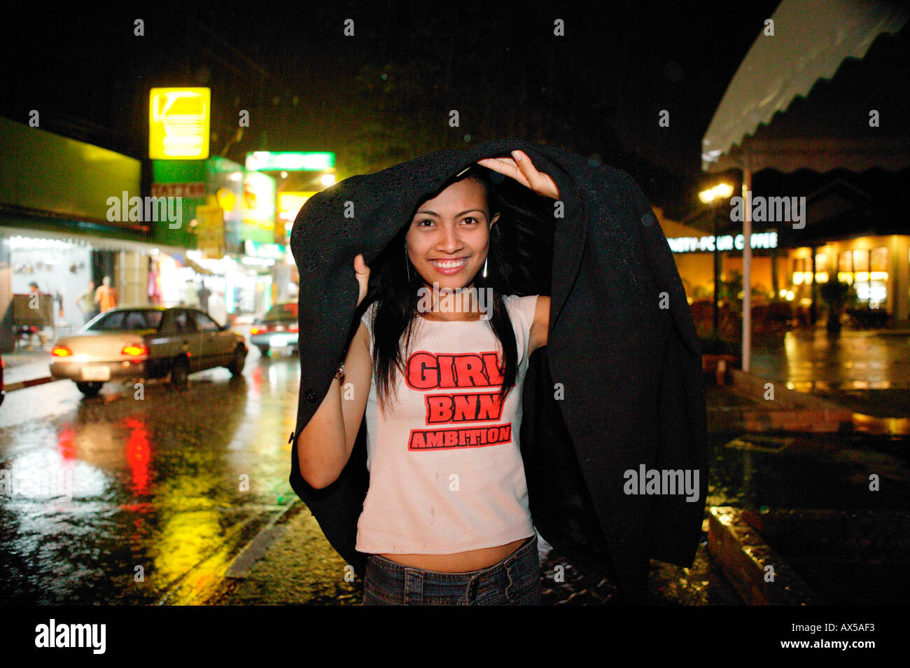 Portrait of smiling Thai girl Phuket Thailand Asia Stock Photo