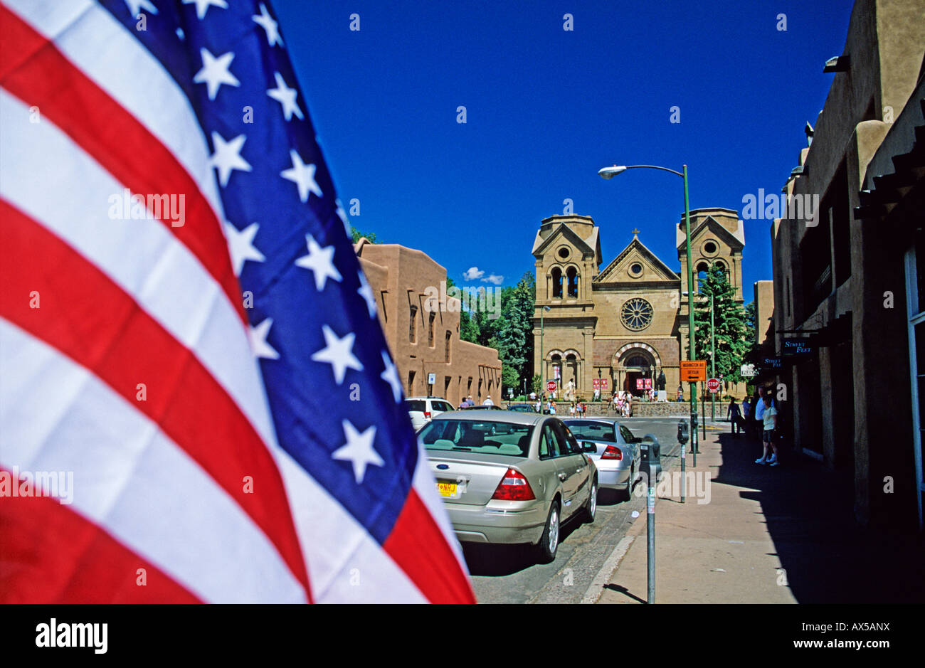 Cathedral of Santa Fe, New Mexico, USA, America Stock Photo