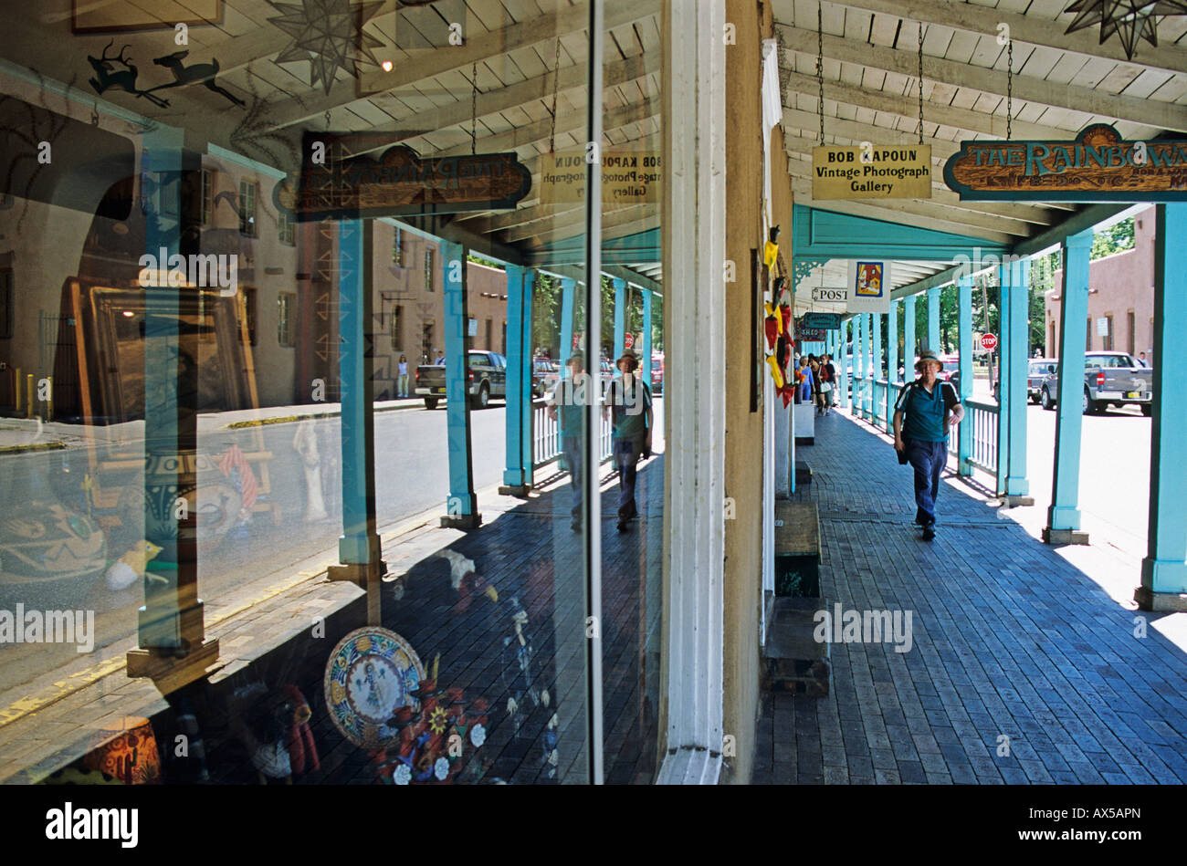 Arcades in Santa Fe, New Mexico, USA, America Stock Photo