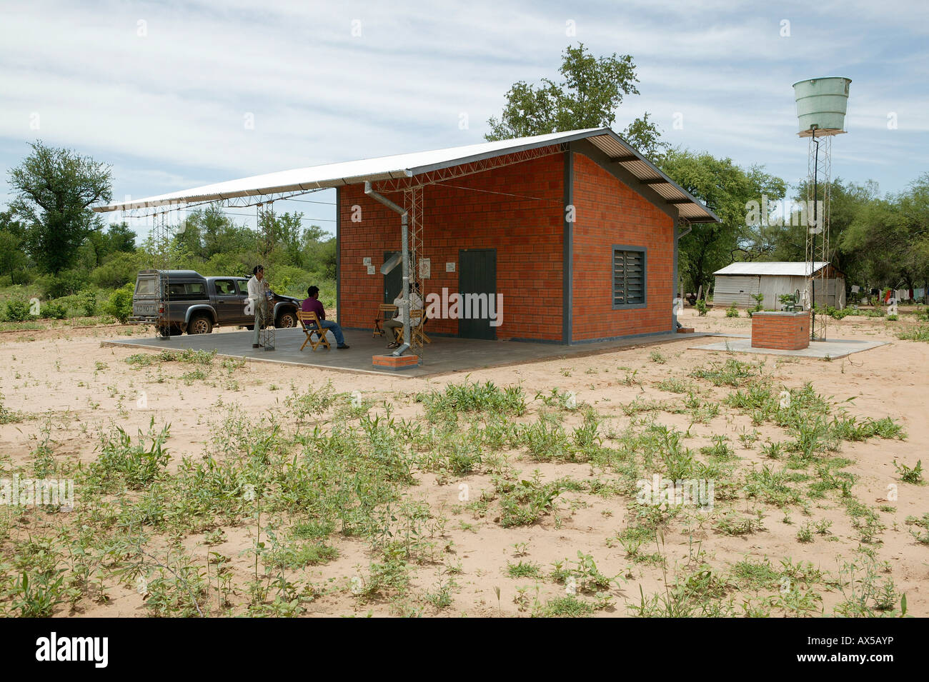 Medical station of the Nivaclé Indians, Jothoisha, Chaco, Paraguay, South America Stock Photo